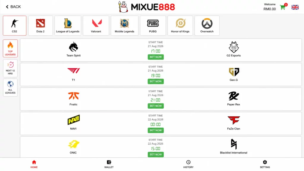 Mixue 888 Esports Betting