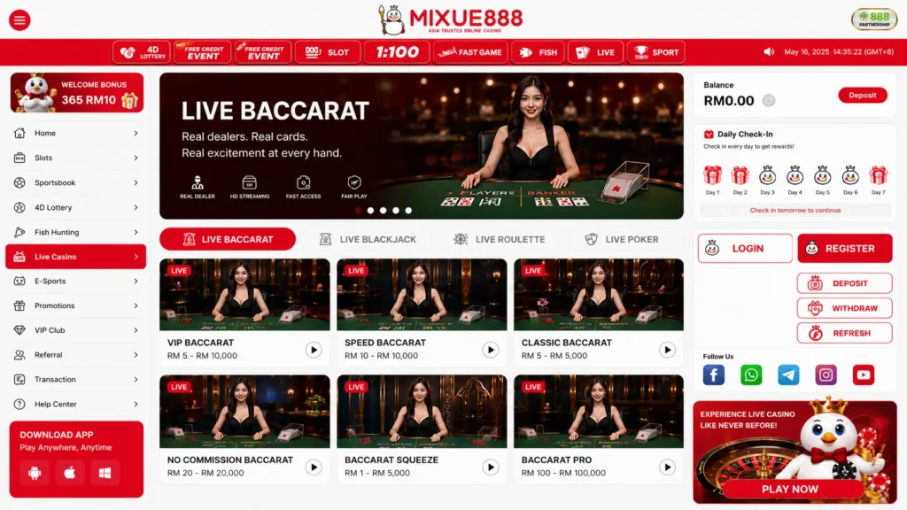 Mixue 888 Live Baccarat